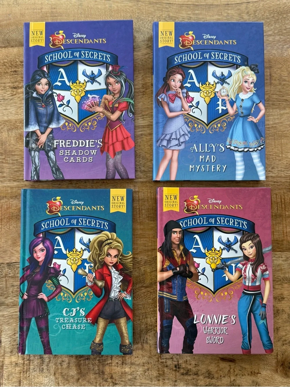 Disney Descendants School of Secrets 4 Book Hardcover Set Excellent Like New
